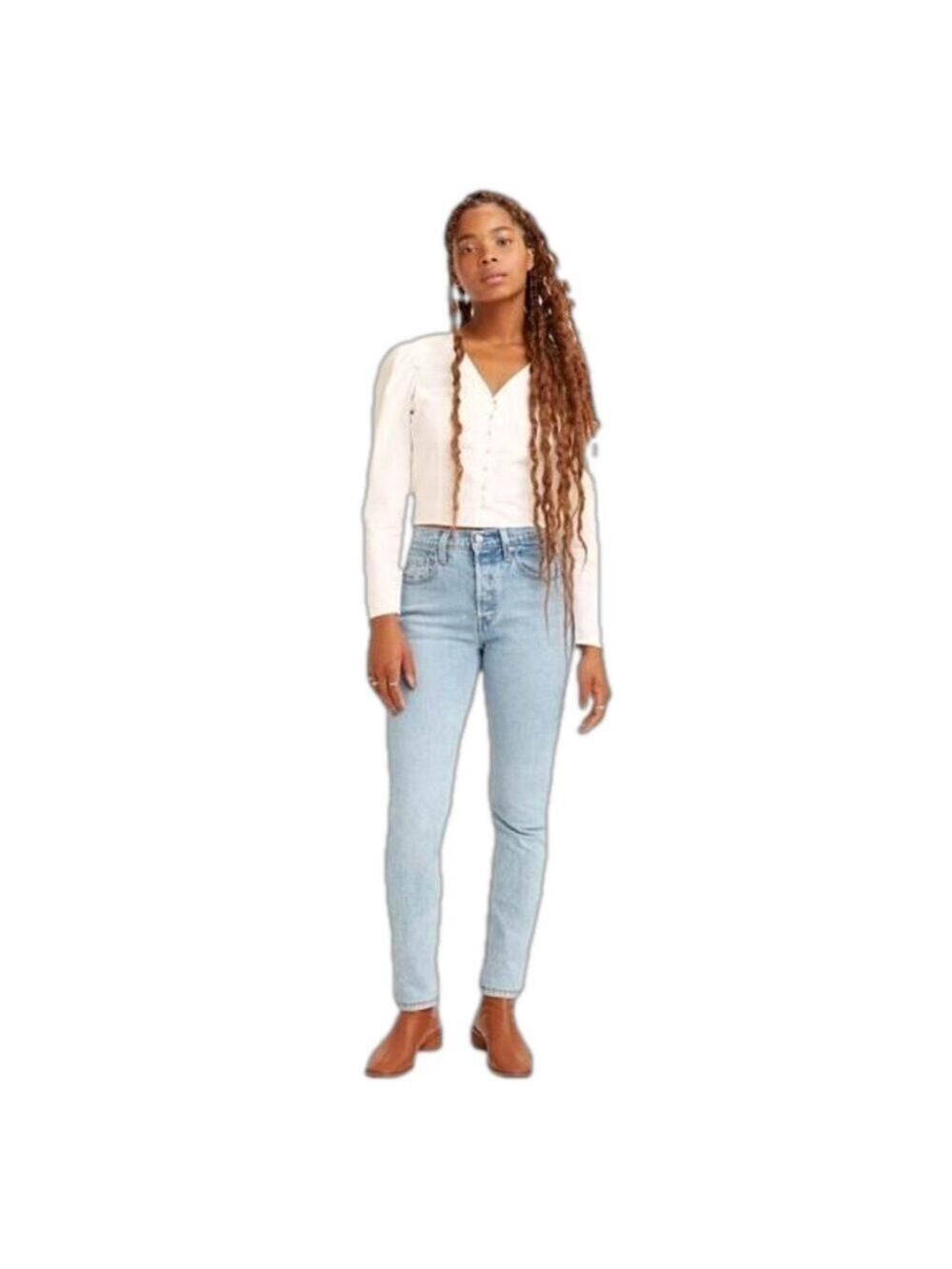 LEVI’s 501 S Light Wash Frayed Hem 31x30